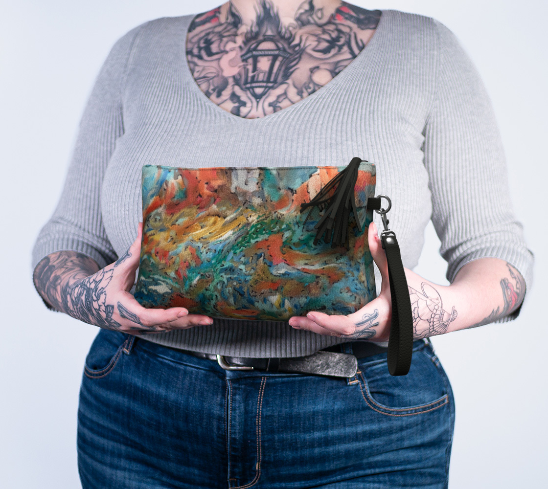 Untitled Landscape Vegan Leather Purse/Clutch